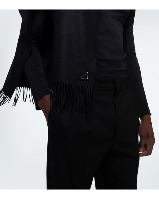 Prada Black Silk Scarf for men