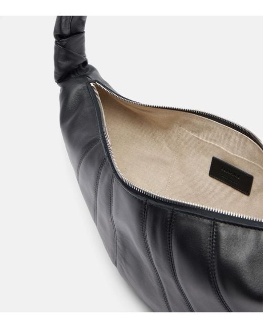 Lemaire Black Croissant Medium Leather Bag