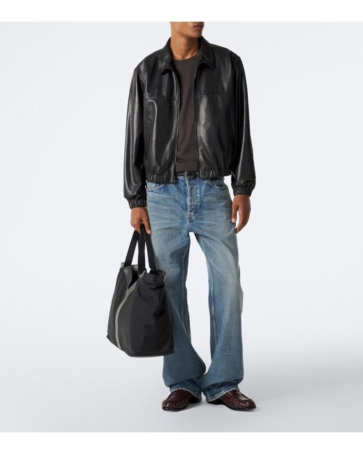 Saint Laurent Black Cassandre Silk And Cotton T-Shirt for men