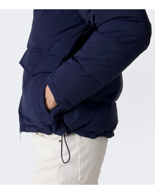 Eleventy Blue Wool-Blend Down Jacket for men