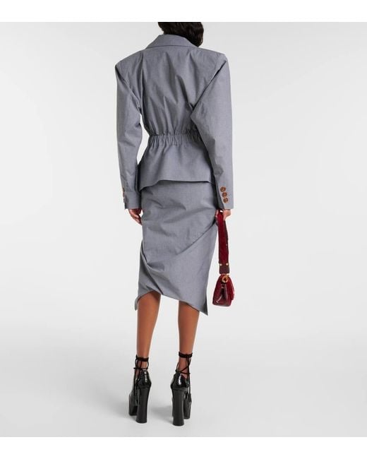 Vivienne Westwood Gray Gingham Cotton Jacket