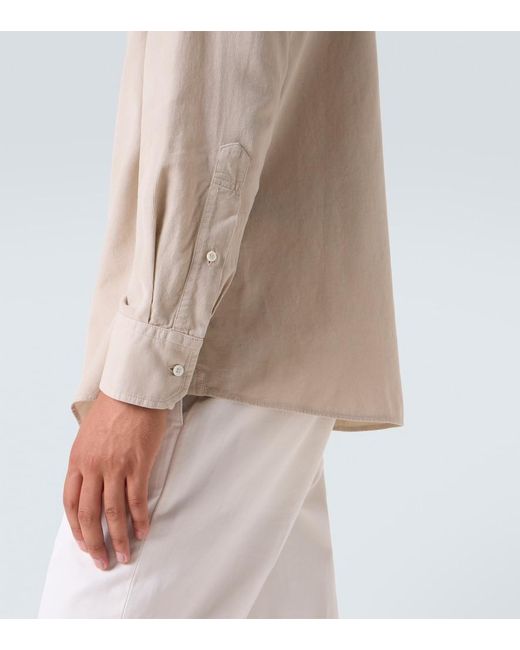 Brunello Cucinelli Natural Ls Cotton Shirt for men