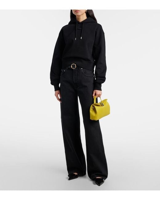 Jacquemus Black Logo Cotton Jersey Hoodie