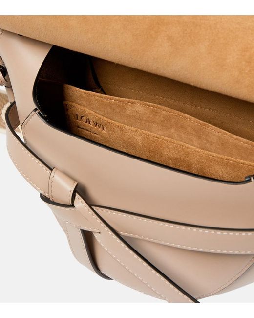 Loewe Natural Schultertasche Gate Dual Small Aus Leder