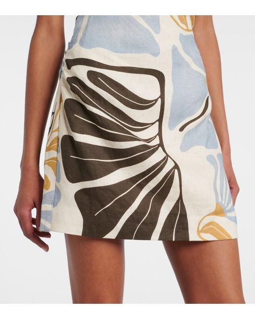 Sir White Lola Floral Linen Minidress
