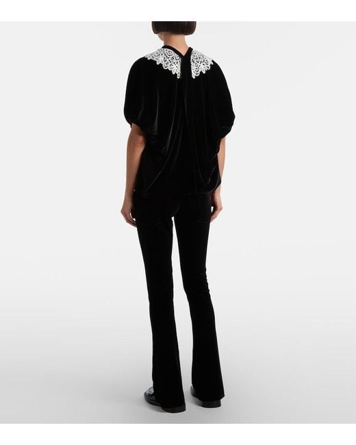 Junya Watanabe Black High-Rise Flared Pants