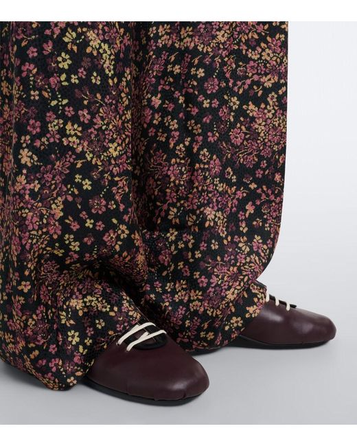 Dries Van Noten Brown Leather Sneakers