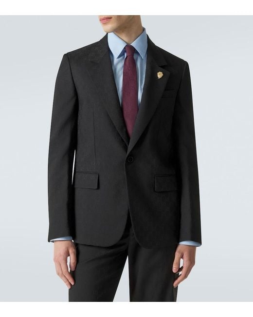 Gucci Black Gg Suit Jacket for men