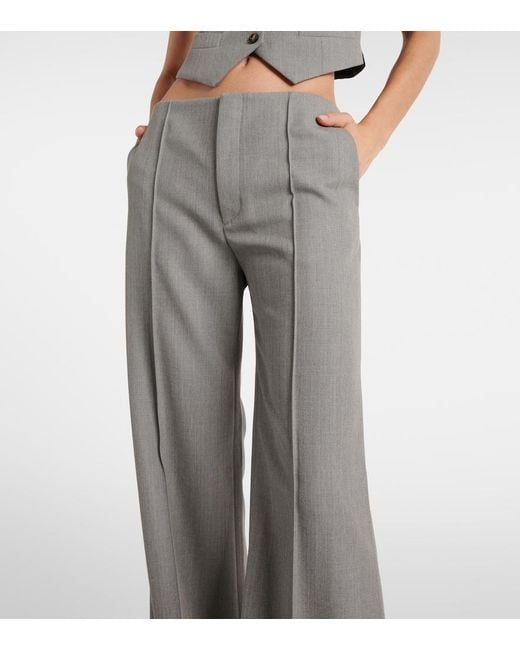 Chloé Gray Wool Flared Pants