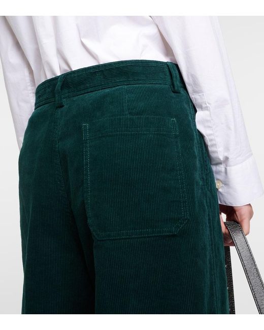 Pantaloni cargo in velluto a coste di Acne in Green