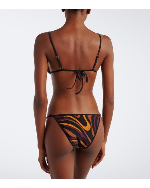 Emilio Pucci White Marmo Bikini Bottoms