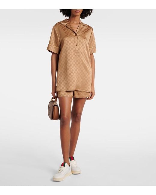 Gucci Brown Monogram Shirt