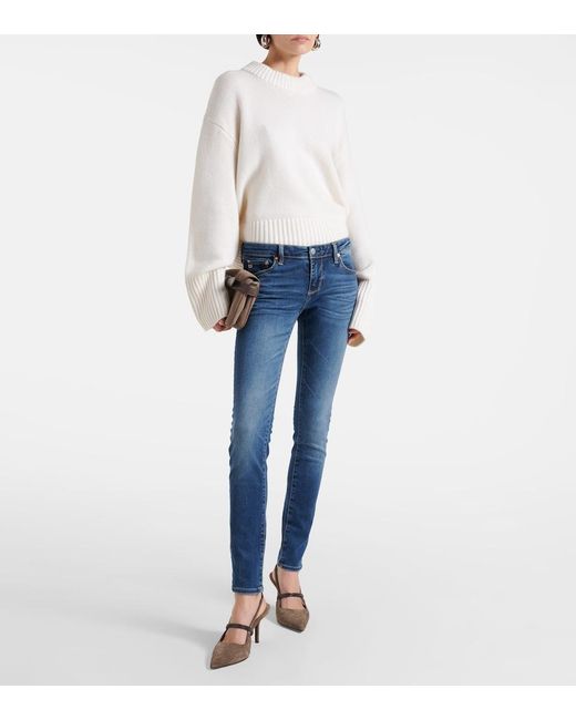 AG Jeans Blue Legging Low-Rise Skinny Jeans