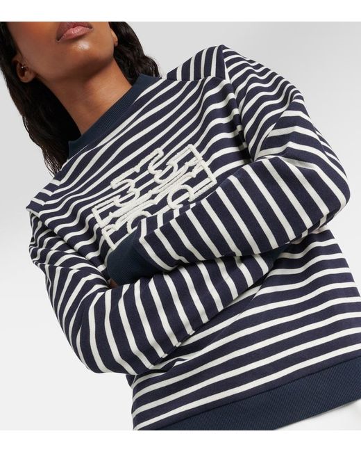 Tory Sport Multicolor Striped Cotton Terry Sweatshirt