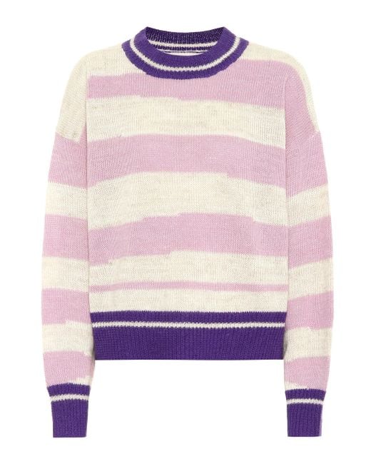 Étoile Isabel Marant Purple Glowy Striped Alpaca-blend Sweater