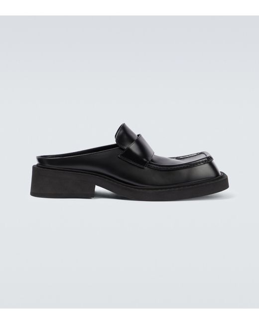 Balenciaga Inspector Leather Loafer Mules in Black for Men | Lyst