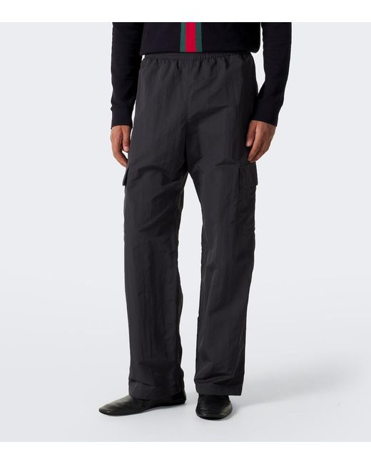 Gucci Blue Faille Cargo Pants for men