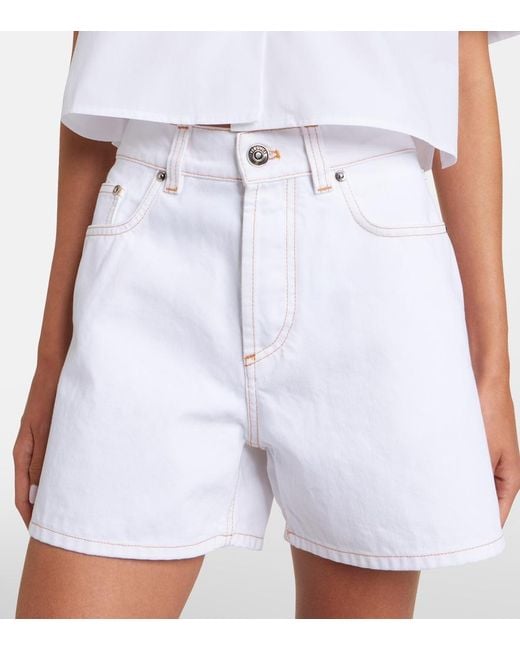 Versace White Denim Shorts