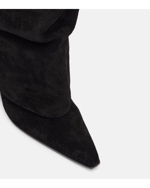 Paris Texas Black Jane 60 Suede Knee-High Boots