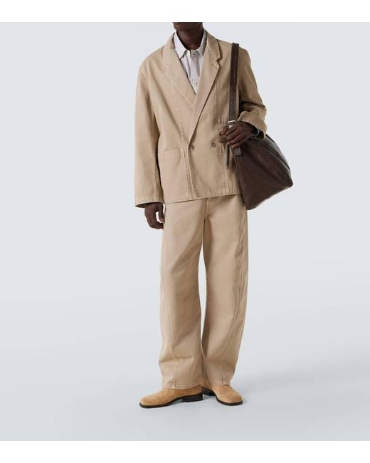 Lemaire Oversize-Blazer Aus Denim in Natural für Herren