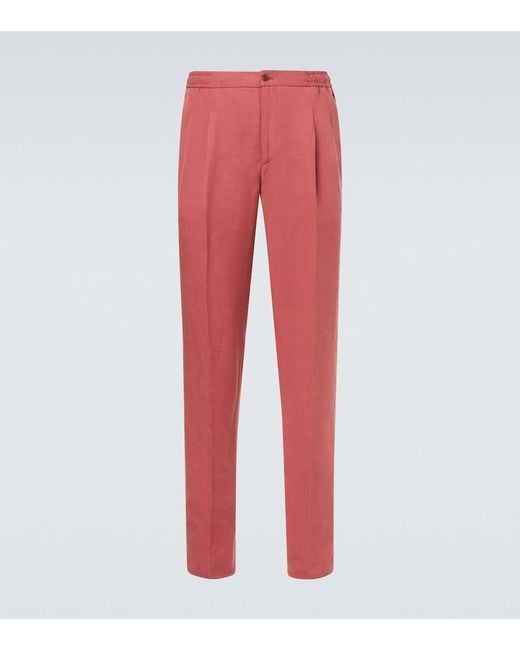 Rubinacci Pleated Tapered Pants for men
