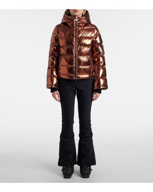 Perfect Moment Brown Polar Flare Down Ski Jacket