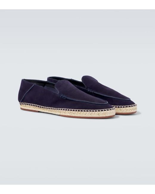 Loro Piana Blue Seaside Walk Suede Espadrilles for men