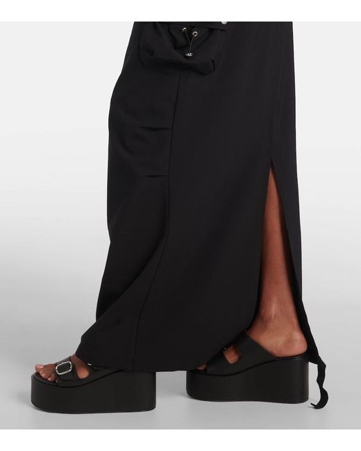 Coperni Black Cargo Maxi Skirt