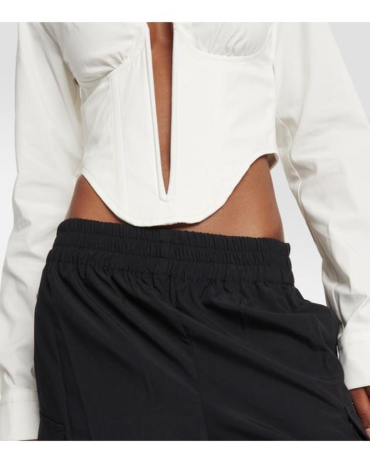 Dion Lee White Corset Cotton-Blend Top