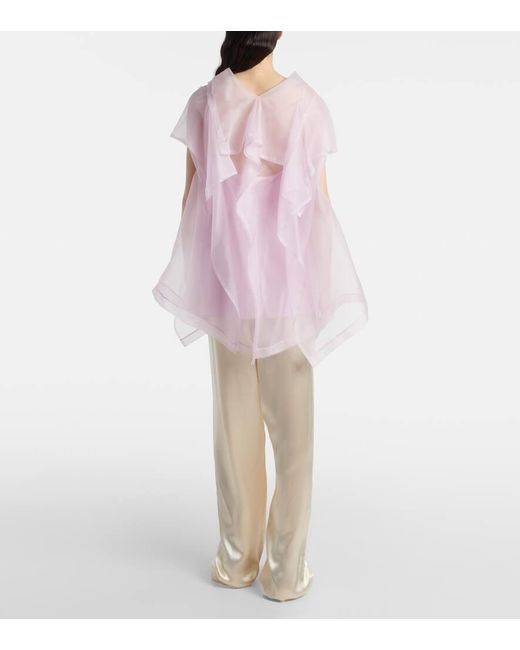 Khaite Pink Top Santana Aus Seidenorganza