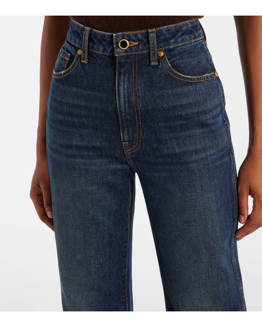 Jeans Rectos Abigail De Tiro Alto Khaite de color Blue