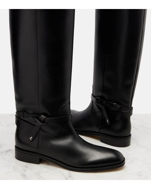 Jimmy Choo Black Stiefel Lawton Aus Leder