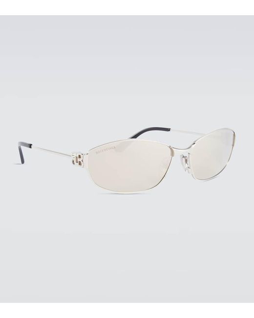 Balenciaga Ovale Sonnenbrille Mercury in Metallic für Herren