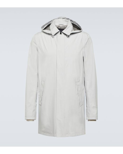 Herno White Laminar Raincoat for men