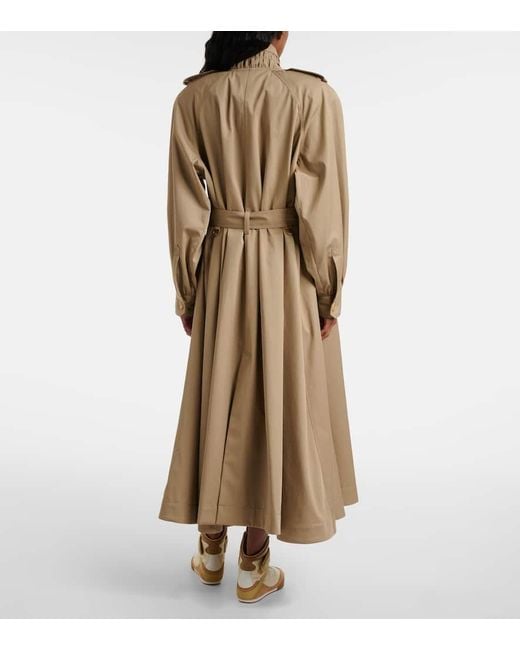 Chloé Natural Cotton Gabardine Trench Coat