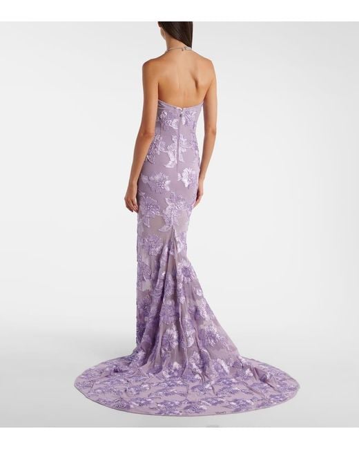 ROTATE BIRGER CHRISTENSEN Purple Maxikleid
