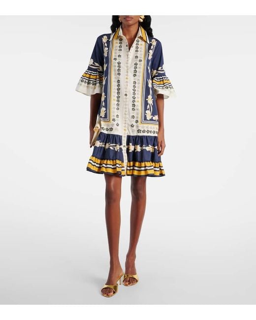 Vestido Camisero Choux En Popelin De Algodon LaDoubleJ de color Blue