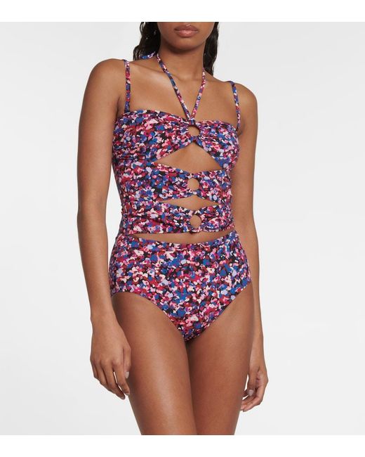 Isabel Marant Purple Stiza Swimsuit