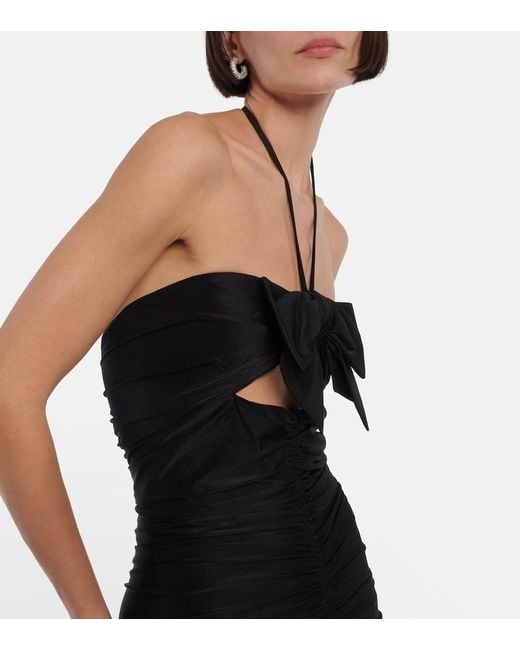 Alexandre Vauthier Black Halterneck Jersey Midi Dress