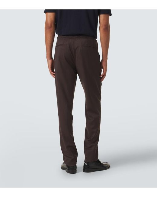 Lardini Brown Virgin Wool Slim Pants for men