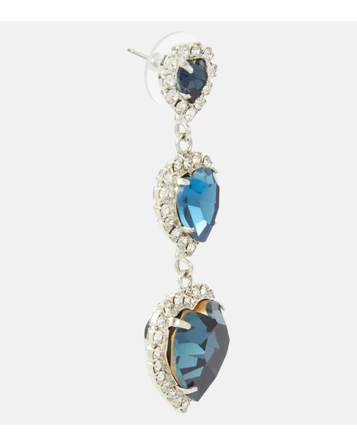 Jennifer Behr Blue Hartley Embellished Drop Earrings