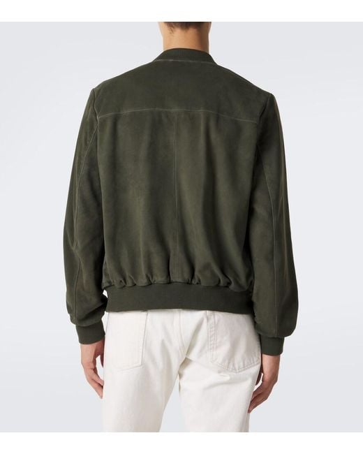 Arma Green Didier Suede Bomber Jacket for men