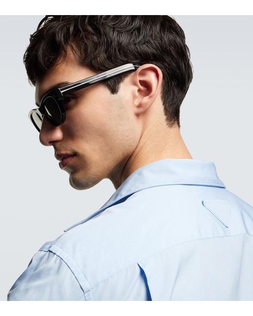 Prada Black Oval Sunglasses for men