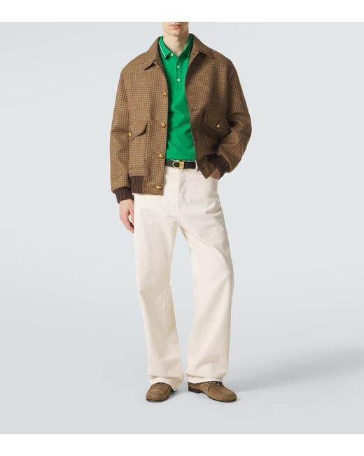 Valentino Green Cotton Pique Polo Shirt for men