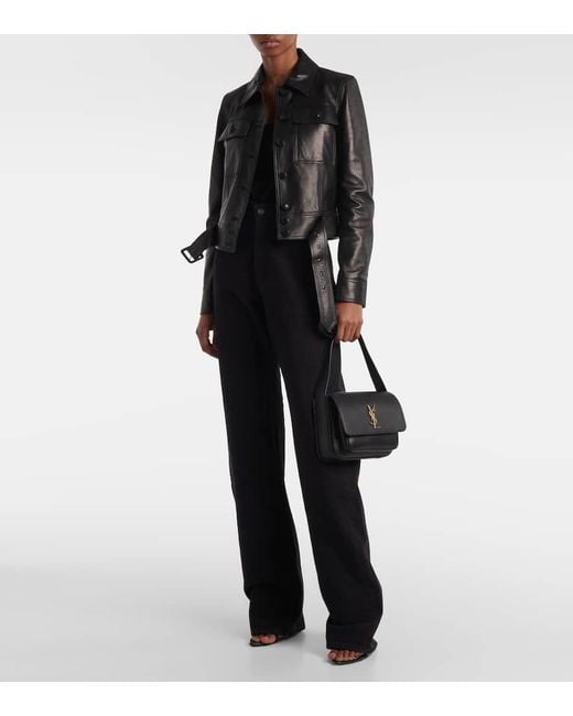 Saint Laurent Black Schultertasche Niki Aus Leder