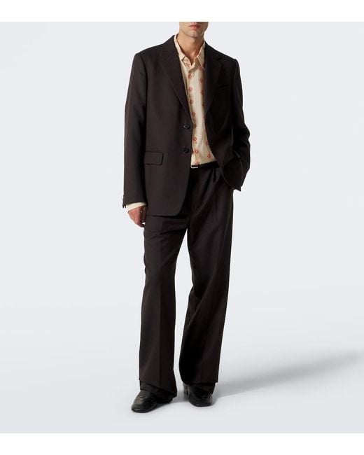 Dries Van Noten Natural Floral Jacquard Shirt for men