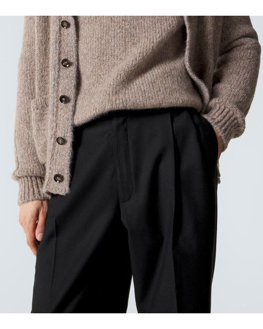Brioni Blue Bellagio Wool And Cashmere Pants for men