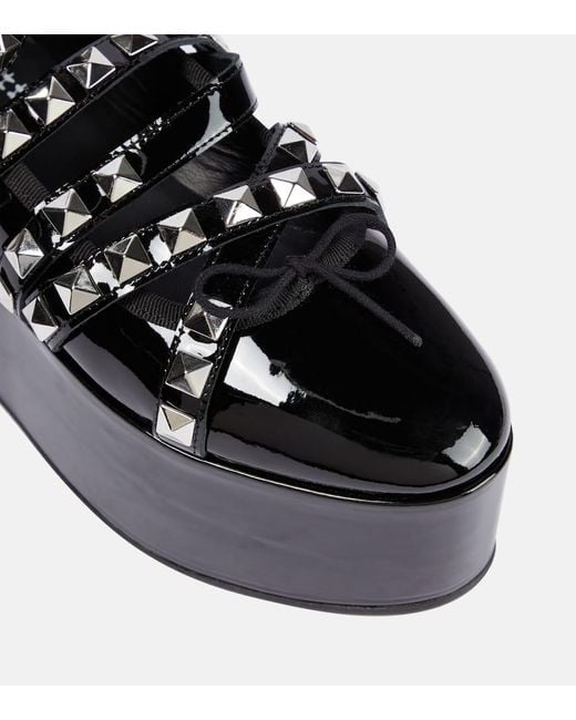 Noir Kei Ninomiya X Repetto Studded Platform Flats in Black