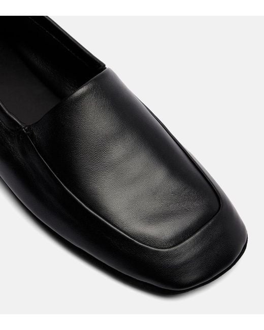 Lemaire Black Slip-Ons Aus Leder