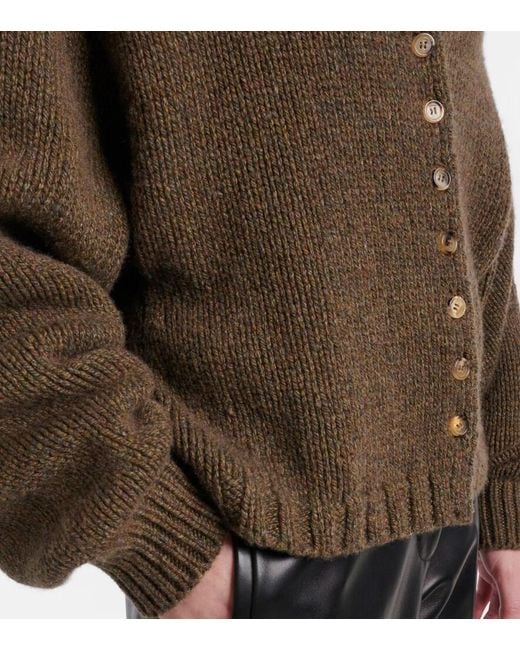 Khaite Green Axel Oversized Cashmere Cardigan